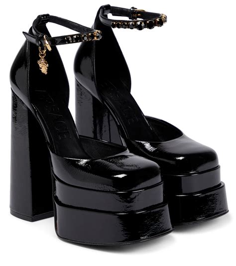 versace medusa black oxford shoes|Versace Medusa aevitas pumps.